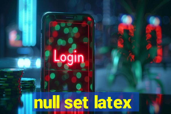 null set latex